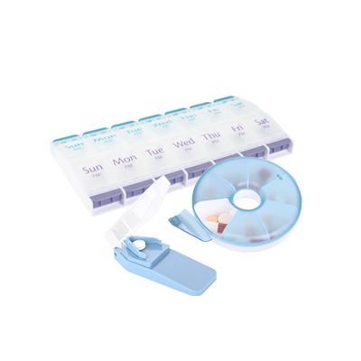 Lyfjabox, -skammtarar & -skerar